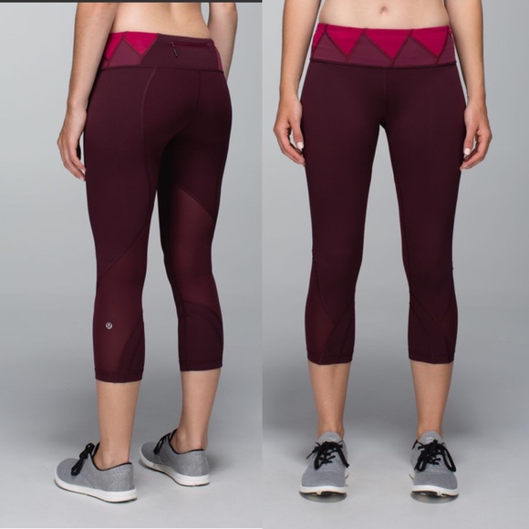 Lululemon Run: inspire crop ll Bordeaux drama - Picture 1 of 5